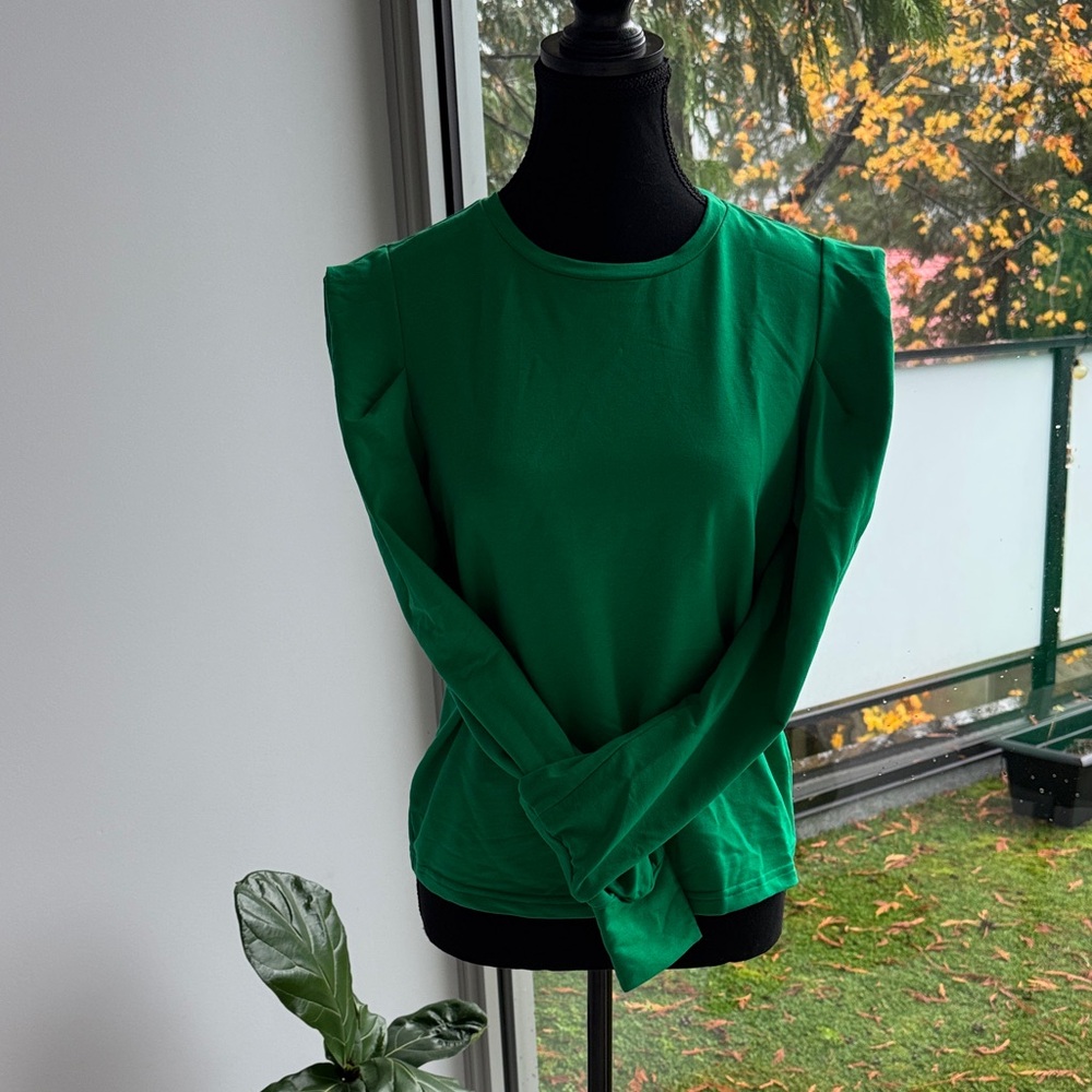 Walter Baker Vibrant Green Long Sleeve Top